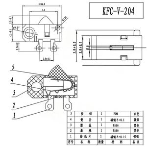Interrupteur de fin de course KFC-V-204 pour connecteur de jeu et réinitialisation de déclencheur, composant de bouton poussoir micro-tactile compatible HD-16 - Product Image 3