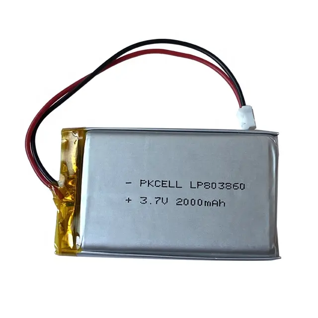 PKCELL 803860 batería lipo de 2000mah 3,7 v recargable para reproductor de música portátil