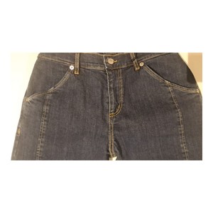 Jeans Deportivos para Niños, Corte Husky, Lavado Oscuro, Costuras en Contraste, Costura Central en la Pierna, Cintura Elástica, Cómodos y Casuales, de Mezclilla - Product Image 3