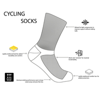 Chaussettes de cyclisme professionnelles personnalisées à séchage rapide, chaussettes de cyclisme à compression aérodynamiques pour vélo de route