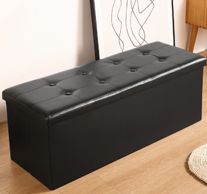 Luxury Leather <strong>Ottoman</strong> Folding Storage <strong>Ottoman</strong> with Storage Pouf <strong>Stool</strong> <strong>Ottoman</strong> Factory - Product Image 5