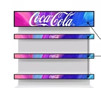 P1.25/P1.56/P1.87mm Led Étagère Écran Magasin De Détail Publicité Bande De Signalisation Numérique Led Écran 300*60mm Bar Étagère Marché Affichage