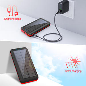 Banco de Carga Solar Inalámbrico de 20000mAh con Doble Luz, Fuente de Energía para Exteriores - Product Image 4