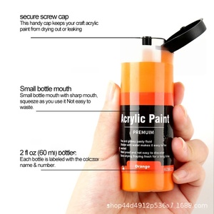 Juego de <span class=keywords><strong>Pintura</strong></span> Acrílica de 24 Colores, Botellas de 2oz/60ml, Premium para Artistas, Principiantes y Niños, para Lienzo, Rocas, Madera, Cerámica y <span class=keywords><strong>Tela</strong></span> - Product Image 4