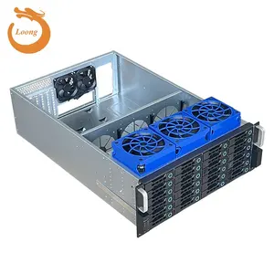ZhenLoong 4U 24 bay rackmount server case hard disk hot-swap storage chassis SAS SATA with 12G backplane or expansion backplane