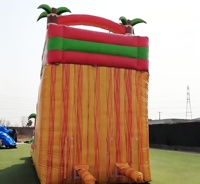 Toboggan aquatique gonflable Tropical Fiesta Breeze de 18 pieds, piscine commerciale en PVC pour l'extérieur, location pour fêtes dans la cour, thème arbre, installation facile