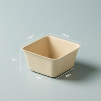 Boîtes alimentaires jetables écologiques en pulpe, emballages biodégradables pour pâtisseries et desserts, idéales pour les mochi glacés, les gâteaux de viande effilochée et les noix