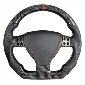 Volant de direction avec palettes de changement de vitesse en fibre de carbone pour <span class=keywords><strong>VW</strong></span> Bora Polo Mk5 Golf 5 <span class=keywords><strong>R</strong></span> <span class=keywords><strong>Line</strong></span> GTI 2007-2018 Jetta Design sportif pour - Product Image 6