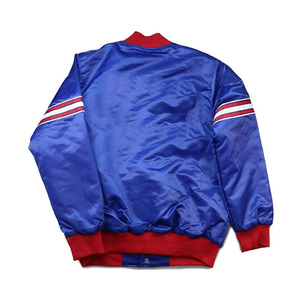 Veste bombardier en Satin bleu pour homme, coupe cintrée, nouveau Design à la mode, fabriqué au Pakistan, sizealt - Product Image 4