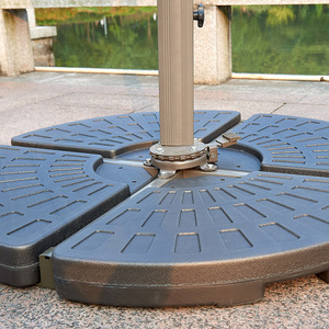 4 pièces de base de <span class=keywords><strong>parasol</strong></span> en plastique en forme d'éventail, en HDPE, de 13 L, <span class=keywords><strong>pour</strong></span> <span class=keywords><strong>parasol</strong></span> <span class=keywords><strong>déporté</strong></span>, remplissable d'eau ou de sable - Product Image 5