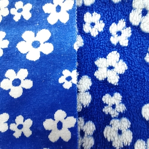 Màu Sắc Tùy Chỉnh Áo Khoác Sherpa 100% <span class=keywords><strong>Polyester</strong></span> Dệt Kim Hoa Jacquard Lamb Wool Faux Fur Plush Sherpa Fleece Vải - Product Image 6