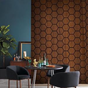 Panneaux acoustiques en bois pour murs intérieurs, insonorisants, autocollants, décoration de salon - Product Image 2