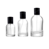 Flacon de parfum en verre de luxe 30 ml, vaporisateur à fine brume, atomiseur, bouchon argenté, rechargeable, impression personnalisée, logo personnalisé