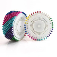 Épingles de courtepointe de couture de tête de perle ronde colorée pour des décorations de couture d'artisanat