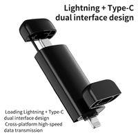 Clé USB Intelligente Anti-Perte avec Positionnement Global, en Plastique, Max 64 Go, Étanche IP65, Double Interface USB-C, Traceur de Localisation pour