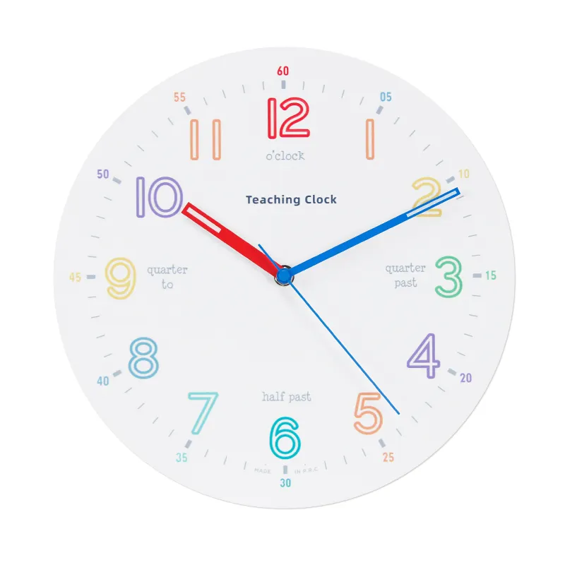बच्चों के लिए शैक्षिक सीखने की घड़ी, मूक बहुपरत mdf लकड़ी की दीवार घड़ी कस्टम