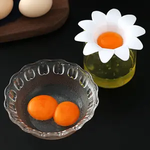 Separador de yema de huevo de estilo floral, divisor de huevos para el hogar, filtro de herramienta de cocina para huevos