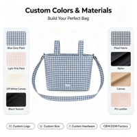 Sac organisateur de couches matelassées gonflées à logo personnalisé, résistant à l'eau, à plusieurs compartiments pour les essentiels de maman et de bébé