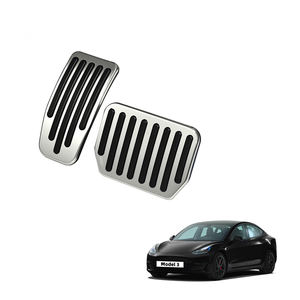 Pédale d'accélérateur automatique pour accessoires <span class=keywords><strong>Tesla</strong></span> <span class=keywords><strong>Model</strong></span> <span class=keywords><strong>3</strong></span> 2021-2023 Pédale de frein d'accélération <span class=keywords><strong>en</strong></span> acier inoxydable Accessoire intérieur - Product Image 1