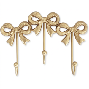 Metal Bow Wall <b>Hooks</b> Traditional Decorative Metal Handicraft Home Decoration - Product Image 1
