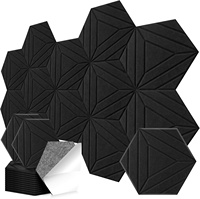 Panneaux acoustiques hexagonaux autocollants faciles à installer, panneaux insonorisants en feutre PET haute densité, panneaux absorbants du bruit durables