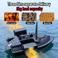 Perahu Umpan Ikan Sonar Bahan ABS Nirkabel Bawah Air GPS Penentuan Posisi Sonar Kontrol Jarak Jauh