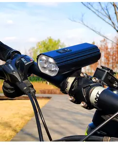 EasyDo自転車アクセサリースポーツライト1800ルーメンUSB充電式4in1フロントバイクライト (パワーバンク付き)