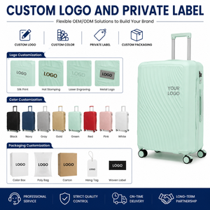 <span class=keywords><strong>Valise</strong></span> rigide en PP vert menthe, ensemble de 3 pièces, serrure à combinaison, coque géométrique, OEM, rangement imbriqué, voyage, vente au détail - Product Image 4