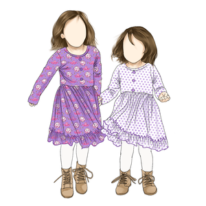 थोक अलग-अलग पैटर्न बहन स्कर्ट लंबी आस्तीन वाली फ्लैन्ट्स ड्रेस ड्रेस ड्रेस ड्रेस के लिए शानदार ड्रेस - Product Image 4