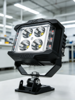Feux de travail latéraux à LED bicolores 12V 24V, 35W, rouge et ambre, pour conduite tout-terrain, étanches IP67, pour camion, VTT, SUV
