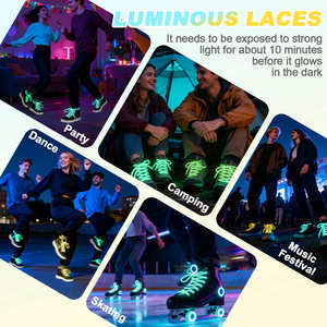 Lacets lumineux ronds de 4 mm, corde en polyester tressée classique pour bottes, lacets de chaussures lumineux avec un design classique - Product Image 6