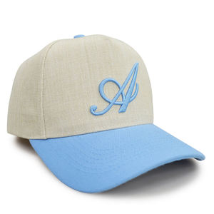 Gorras de Béisbol de 5 Paneles, Estructuradas, de Sarga, Bicolor, con Letra Bordada en 3D, Etiqueta Tejida Personalizada, Unisex, para Uso Diario al Aire Libre - Product Image 3