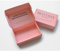Boîte en carton ondulé avec impression de logo personnalisé, réutilisable, petite, noire, blanche, rose, pour l'emballage et l'expédition