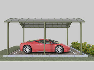 Abri de stationnement extérieur moderne pour <span class=keywords><strong>voiture</strong></span>, auvent en aluminium, carport avec cadre thermolaqué, imperméable, résistant aux UV, pour 2 voitures et rangement de vélos - Product Image 2