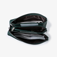 Dompet Panjang Wanita Model Baru Sederhana Bahan PU Lembut Kapasitas Besar Tahan Air dengan Ritsleting, Tas Clutch Multifungsi, Cocok untuk Perjalanan Antar Negara