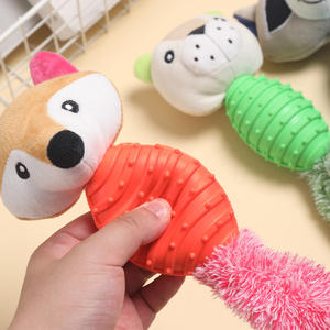 Jouets à mâcher en caoutchouc de haute qualité pour chiens et chats, jouet interactif pour animaux de compagnie inspiré du renard et du raton laveur, directement fourni par le fabricant - Product Image 2