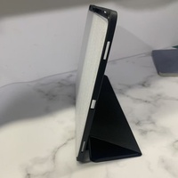 Étui pour tablette Samsung S9 Ultra 14,6 pouces, dos transparent, trois volets, porte-stylet, étui en cuir