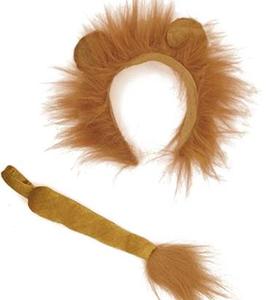 Conjunto de Orejas y Cola de León de Lujo, Accesorios de Cosplay, <span class=keywords><strong>Diadema</strong></span> de Orejas de Animal y Cola W498 - Product Image 1
