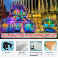 Boule miroir gonflable de haute qualité, boule miroir géante en PVC, jouets gonflables publicitaires pour décorations de fête