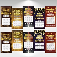 Billets de loterie impression interactive personnalisée en carton de billets de jeu avec découpe carte à gratter de loterie d'impression personnalisée