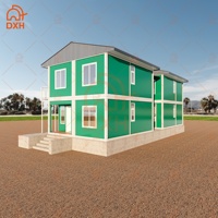 Maison conteneur préfabriquée DXH sur mesure en kit – Villa moderne en panneaux sandwich d'acier, mobile et modulaire pour atelier ou chambre