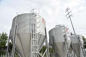 工場提供新しい自動ミニ鋼サイロ亜鉛メッキ鋼装置家禽飼料用チキンファームと穀物貯蔵 - Product Image 6