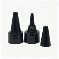 Bouchons applicateurs à bec long et pointu 20mm 24mm, en plastique, à finition lisse, avec embout aiguille et vis, pour bouteilles de colle