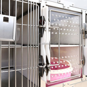 Cages pour chats OSCAT en acier inoxydable, 3 niveaux, 9 portes, avec lumière chaude, équipement médical pour animaux de compagnie, pour cliniques vétérinaires - Product Image 5