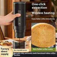 Machine à expresso électrique portable 2-en-1 auto-chauffante, cafetière de voyage alimentée par batterie pour machine à café à capsules