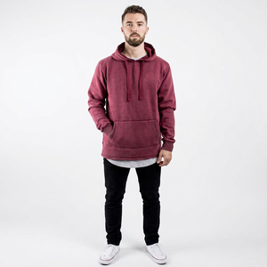 Sudaderas con capucha y sudaderas de cuello redondo personalizadas de 500 GSM, de peso pesado, con lavado vintage, y sudaderas con capucha con cremallera para hombre, tallas grandes, con lavado ácido. - Product Image 1