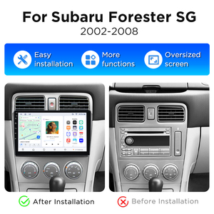 จุนซัน ไวร์เลส คาร์เพลย์ แอนดรอยด์ ออโต้รถวิทยุสำหรับ Subaru Forester SG 2002-2008 เครื่องเล่นดีวีดีในรถยนต์หน่วยหลักหน้าจอรถมัลติมีเดีย - Product Image 2