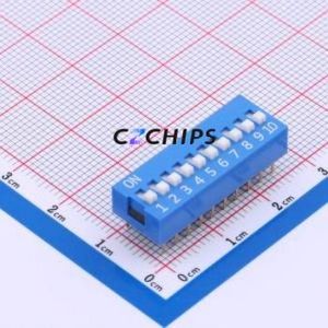 DS-10-B-T DIP Switch Through hole Component (THT) Switch Single Pole Single Throw 10 2.54mm 25mA - Product Image 1