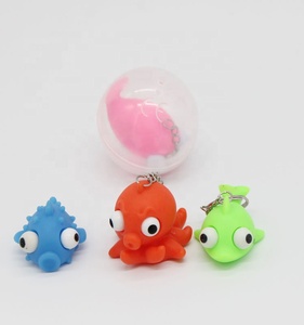ของเล่นบีบสัตว์ทะเล PVC ขนาด 50 มม. ตาโปนออกได้ บรรจุในแคปซูล พวงกุญแจ ของเล่นคลายเครียดสำหรับเด็กอายุ 5 ถึง 7 ปี - Product Image 4