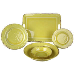 Yellow melamine unbreakable <span class=keywords><strong>restaurant</strong></span> dinnerware set - Product Image 1